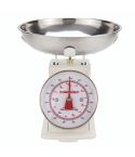 Traditional Mechanical Kitchen Scale Cream