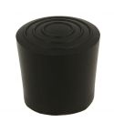 Black Rubber Round Leg Tips / Ferrules - 30mm 