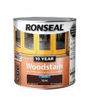 Ronseal 10 Year Satin Wood Stain - Teak 750ml