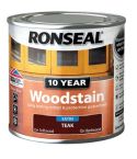 Ronseal Satin 10 Year Woodstain - Teak 250ml