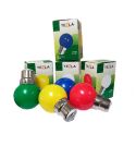 Tezla 1w Coloured LED Plastic Globe B22 Party Lightbulbs