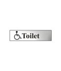 Toilet Disabled Symbol Sign Silver
