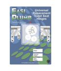  Universal Toilet Seat Hinges Kit - Chrome plated 