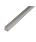 U Profile Anodised Aluminium Silver - 10 x 12 x 10 x 1.5 / 2m