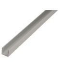 U Profile Anodised Aluminium Silver - 10 x 15 x 10 x 1.5/ 1m