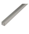 U Profile Anodised Aluminium Silver - 10 x 20 x 10 x 1.5 / 1m 