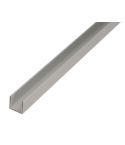 U profile Anodised Aluminium Silver - 10 x 22 x 10 x 1.5 / 1m