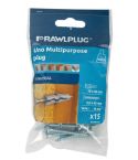 Universal plugs with screws 5 x 45mm - Pack of 15