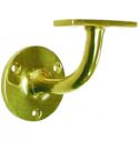Polished Brass Handrail Support Bracket - 65mm