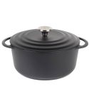 Vivo Black Casserole Dish With Lid - 24cm