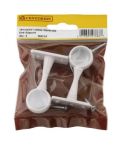 19mm (3/4") White Wardrobe End Supports (Pack of 2)