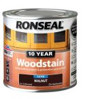 Ronseal Satin 10 Year Woodstain - Walnut 250ml