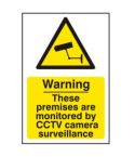 Warning These premises are monitored by CCTV camera surveillance - PVC Sign  (200 x 300mm)