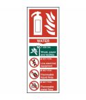 Fire extinguisher composite - Water - PVC Sign (75mm x 200mm)