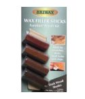 Briwax Wax Furniture Repair Wax Filler Sticks - Dark Wood Shades