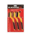 Blackspur 3pc Mini 2-In-1 Wire Brush Set