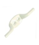 White Cleat Hook 4in