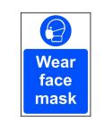 Centurion Self-Adhesive Vinyl Wear face Mask Sign - 400 x 600mm