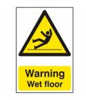 Warning Wet floor - PVC Sign (200 x 300mm)