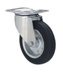 Castor Swivel Black 125mm - 100kg 