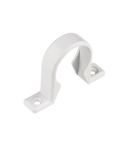 White Plastic 50mm Waste Pipe Clips - Pack Of 4