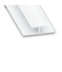 White PVC Connecting Profile for Panel - 22mm x 3.5mm x 1m