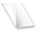 White PVC Equal Corner Profile - 7mm x 7mm x 1m