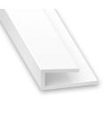 White PVC U Finishing Profile - 16mm x 6mm x 10mm x 1m