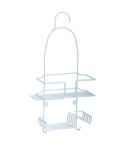 Wite Plastic Coated Hanging Shower Caddy / Basket