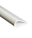 White PVC Angle profile 15mm x 1m 