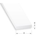 White PVC Flat Strip - 25mm x 5mm x 1m