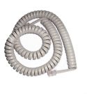 Telephone Curly Lead 25ft White
