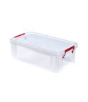 Whitefurz 5.8L Allstore Silver Clamp Lid Storage Box