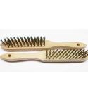 4 Row Wooden Handle Wire Brush