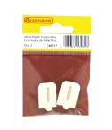 White Plastic Curtain Wire Hooks - Stick on (Pack of 2)