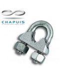 Chapuis 8mm Wire Rope Stirrup Clips - Pack of 2
