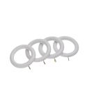 Woodside Wooden White Curtain Rings 28mm