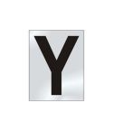 75mm Polished Chrome Effect Letter - Character 'Y'