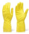 Yellow Rubber Gloves XL 