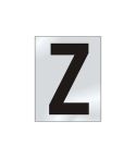 75mm Polished Chrome Effect Letter - Character 'Z'