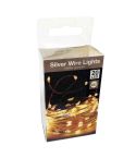 Silver Wire Warm White Lights - 20 LED