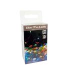 Silver Wire Multi Coloured Lights - 80 LED