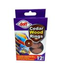 Doff Cedar Wood Rings - Pack of 12