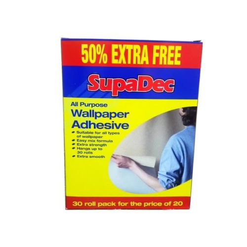Buy a SupaDec All Purpose Wallpaper Adhesive - 50% Extra Free Online in Ireland at Your Wallpaper Paste & DIY Products Expert Buy a SupaDec All Purpose Wallpaper Adhesive - 50% Extra Free Online in Ireland at Your Wallpaper Paste & DIY Products Expert
