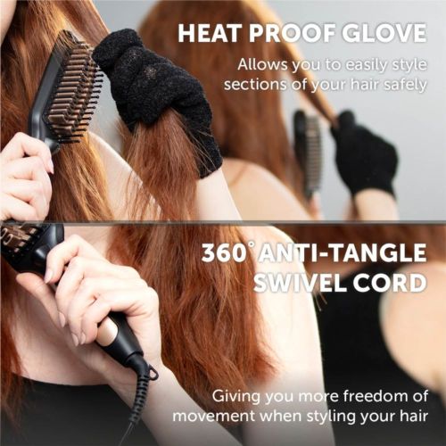 Carmen Noir LED Straightening Brush