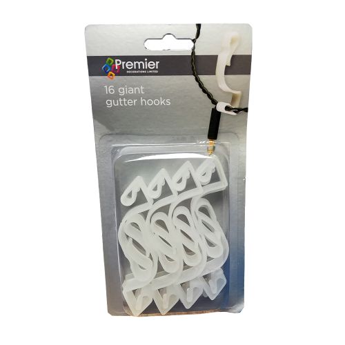 Buy a Pack Of 16 Premier Giant Gutter Hooks For Christmas Lights Online in  Ireland at  Your Christmas Light Hanging Hooks & DIY Products  Expert