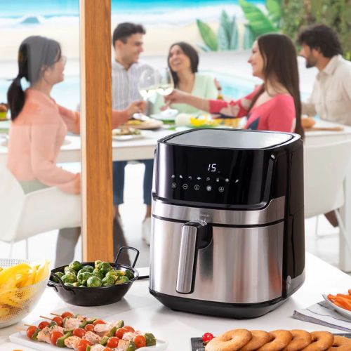 InnovaGoods Air Fryer Fryinn Pro 5500 Black Stainless steel 1700W