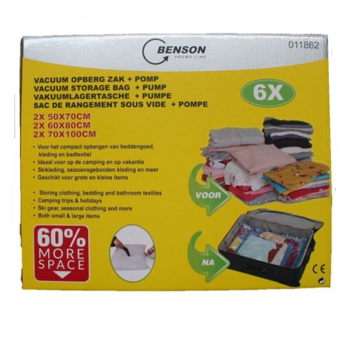 Buy a Vacuum Storage Bags & Pump - 6 pcs Online in Ireland at   Your storage bags Expert