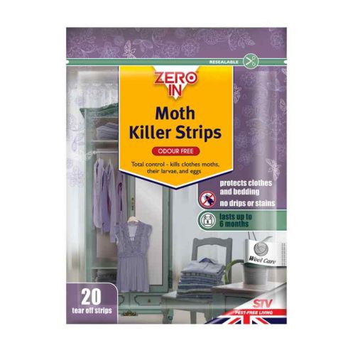 Clothes Moth Killer Strips - 20 Strips - Zero In Official Manufacturer