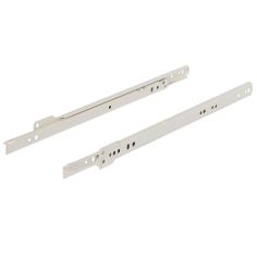 Hafele White Single Extension Roller Drawer Runners - 400mm